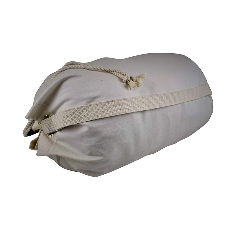 エコフレンドリーオーガニックコットンキャンバスダッフル印刷ホテルの巾着ランドリーウォッシュバッグ重いデューティ